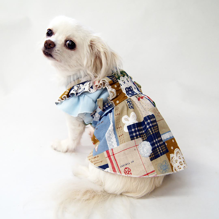 犬服型紙・犬服教室のセレブドッグ直営ECショップ / 重ね着風エプロン