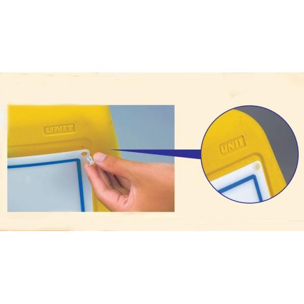 サインキューブ 874－152A 黄 白無地 両面表示 ウェイト付