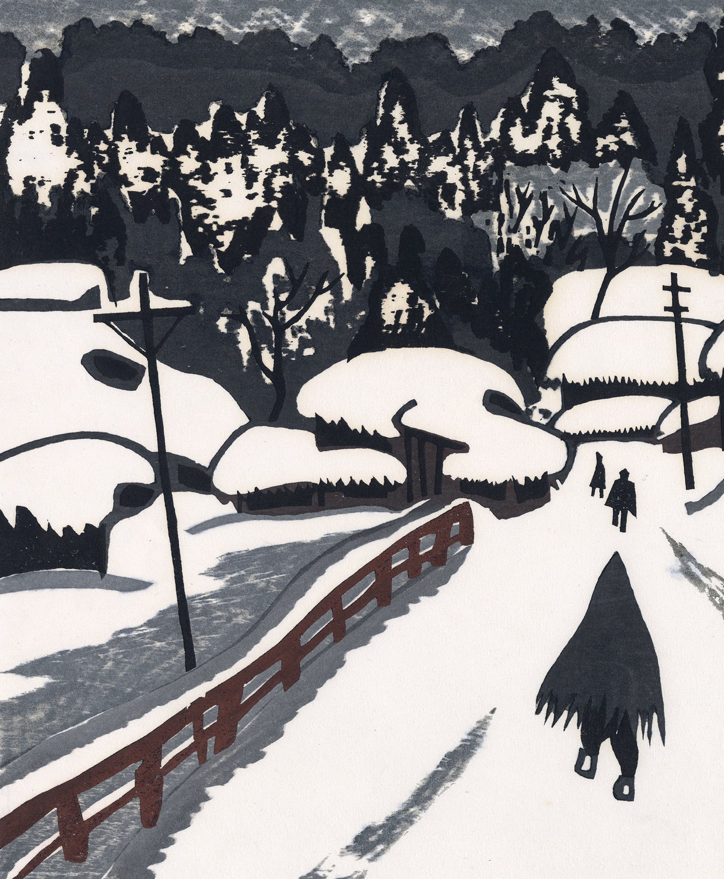 斎藤清 会津の冬（40） 1979 86/130 斎藤清 会津の冬（40） 1979 86