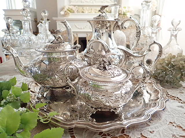 純銀P ④ ティーセット ポット 詳細画像 シルバープレート