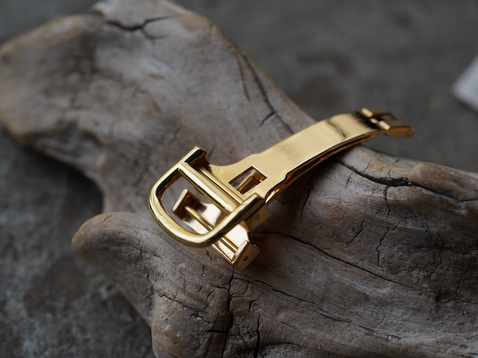 カルティエ/調整不可旧型Dバックル16mm/18KYG/1970s/Cartier/Deployant