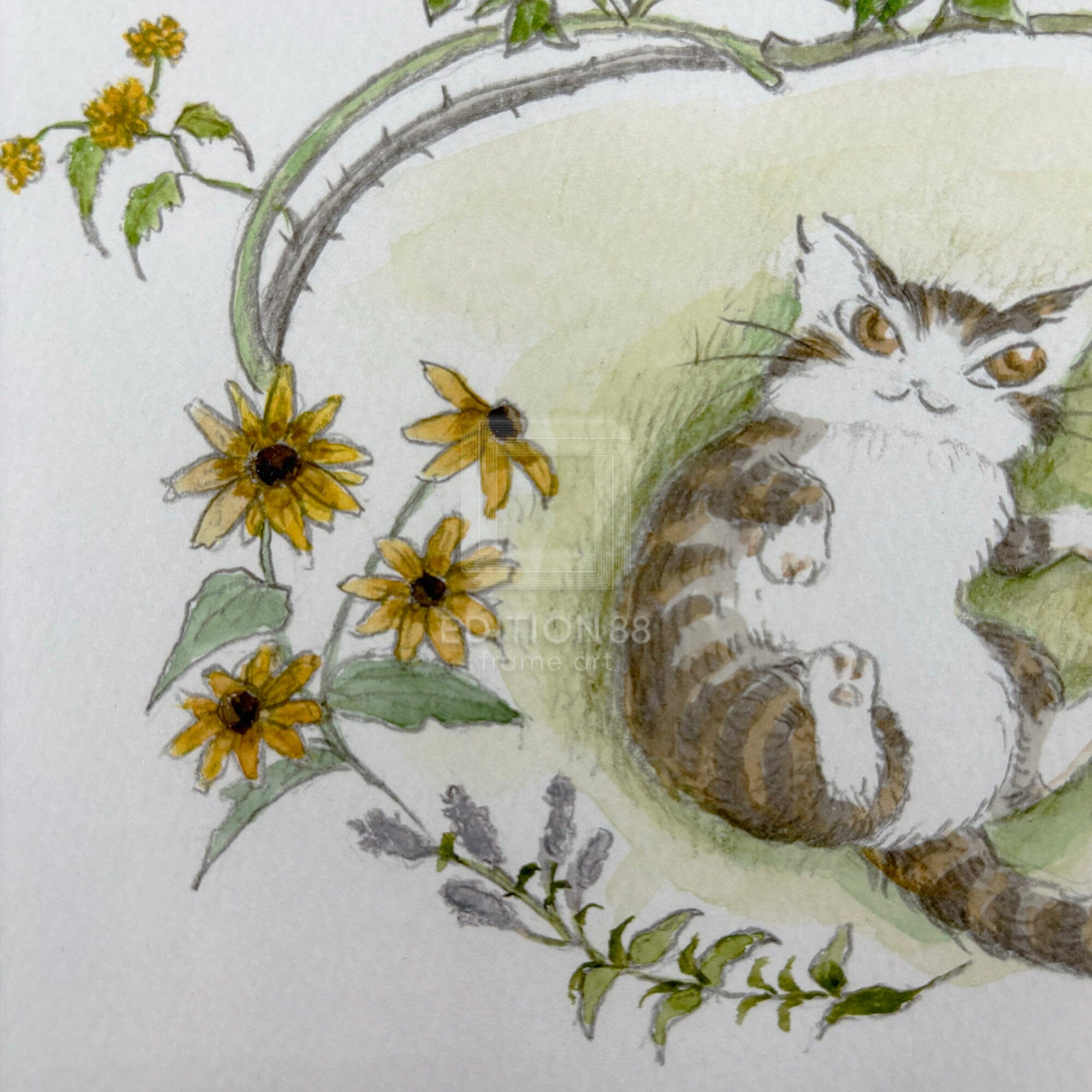 猫のダヤン 88グラフ「ダンチョさんの庭」/池田あきこ（直筆サイン入り