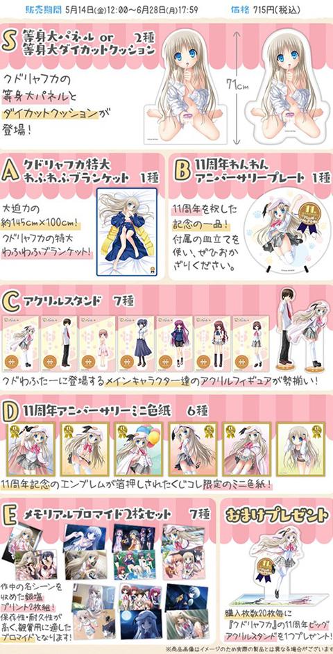 くじコレ』にて『クドわふたー』の 11周年記念限定アニバーサリー