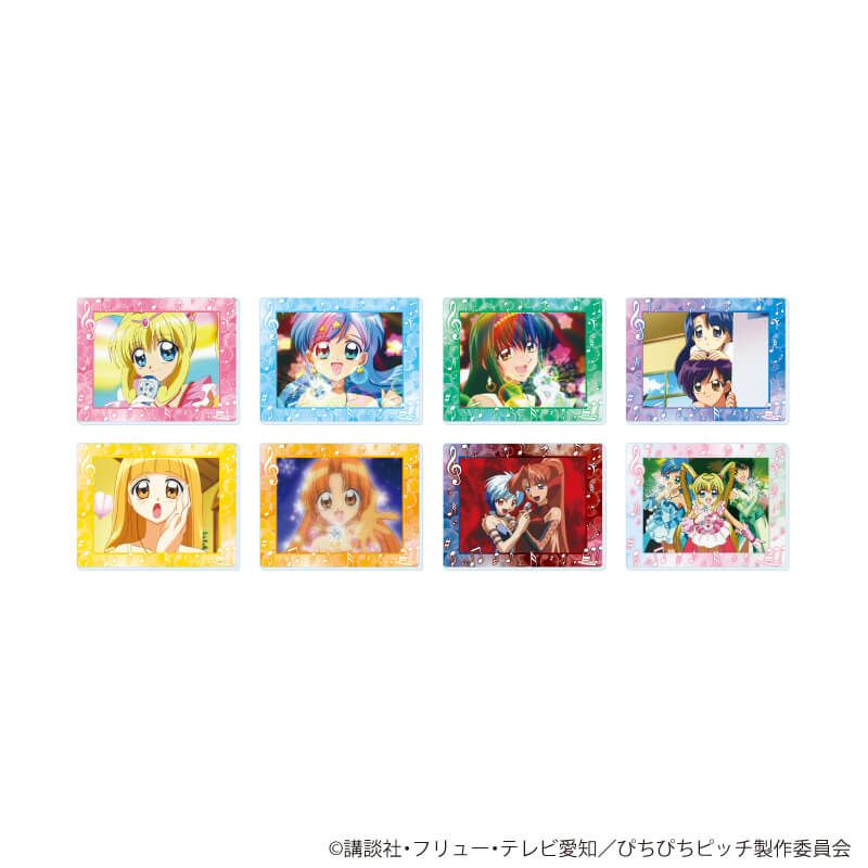 ぴちぴちピッチ スクエア缶バッジコレクション ハート缶バッジ クリア