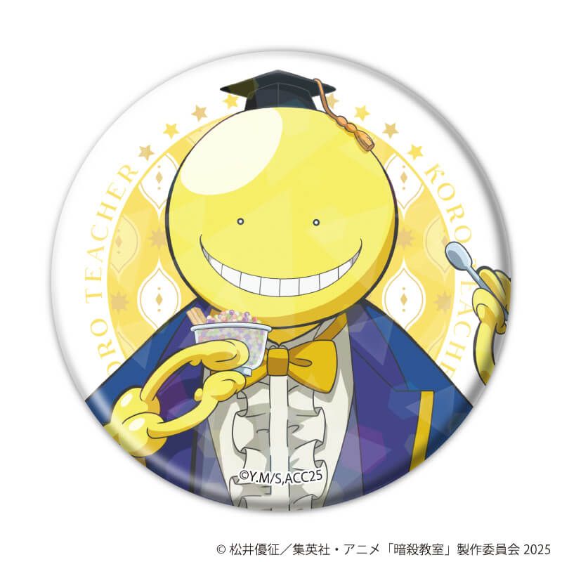暗殺教室 よみうりランド 赤羽業 ホログラム缶バッジ 色紙 暗殺教室