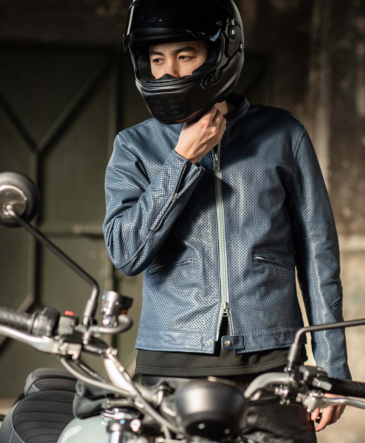 値引き、美品 KADOYA パンチングレザージャケット PL-RAFF Lサイズ