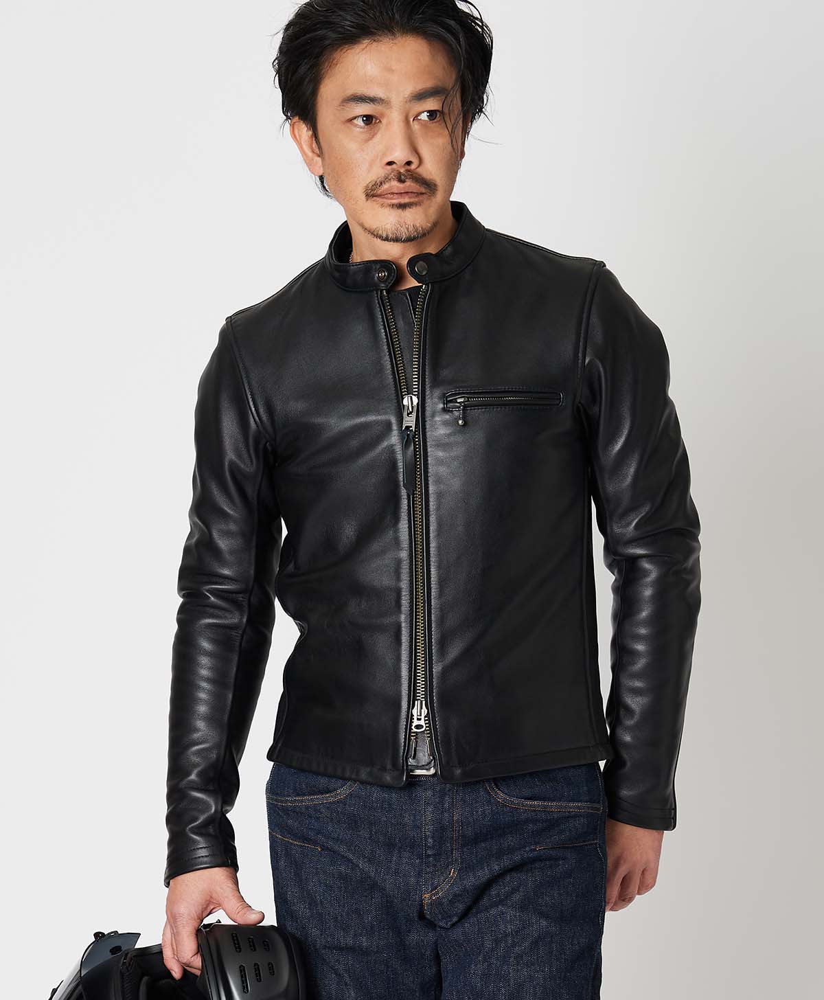 Leather jacket tight double leather jacket | Kadoya official