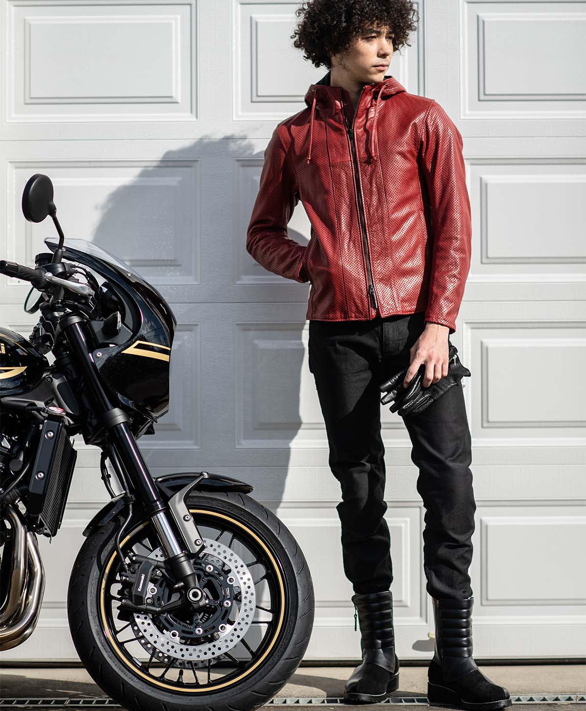 革ジャン レザーパーカー パンチング｜カドヤ公式オンラインショップ