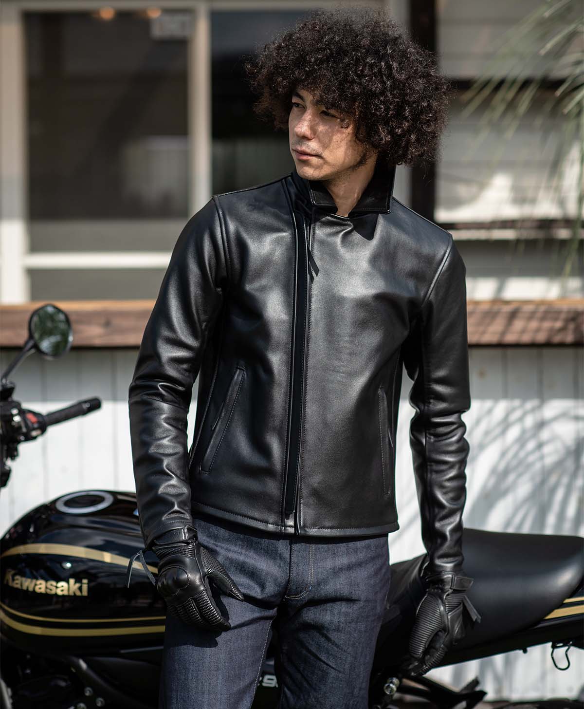 KADOYA カドヤ 本革 ダブル ライダース ジャケット 黒