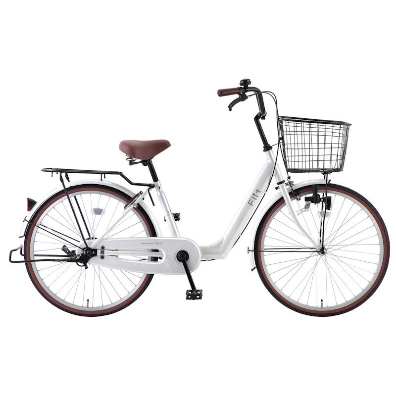 26吋 シティークロスバイク 6speed/ホワイト