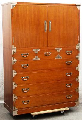 仙台車箪笥 仙台箪笥 車箪笥 帳場箪笥 時代箪笥 民芸家具 欅材 閂付和