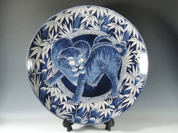 向付 染付 明治 大正 古染付写し 2客 草花 向付 染付 明治 大正 古染付