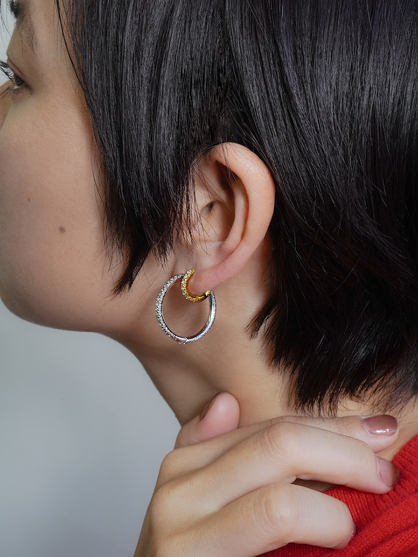 AYAMI jewelry(アヤミ ジュエリー)｜Pave ストレートピアス/ゴールド