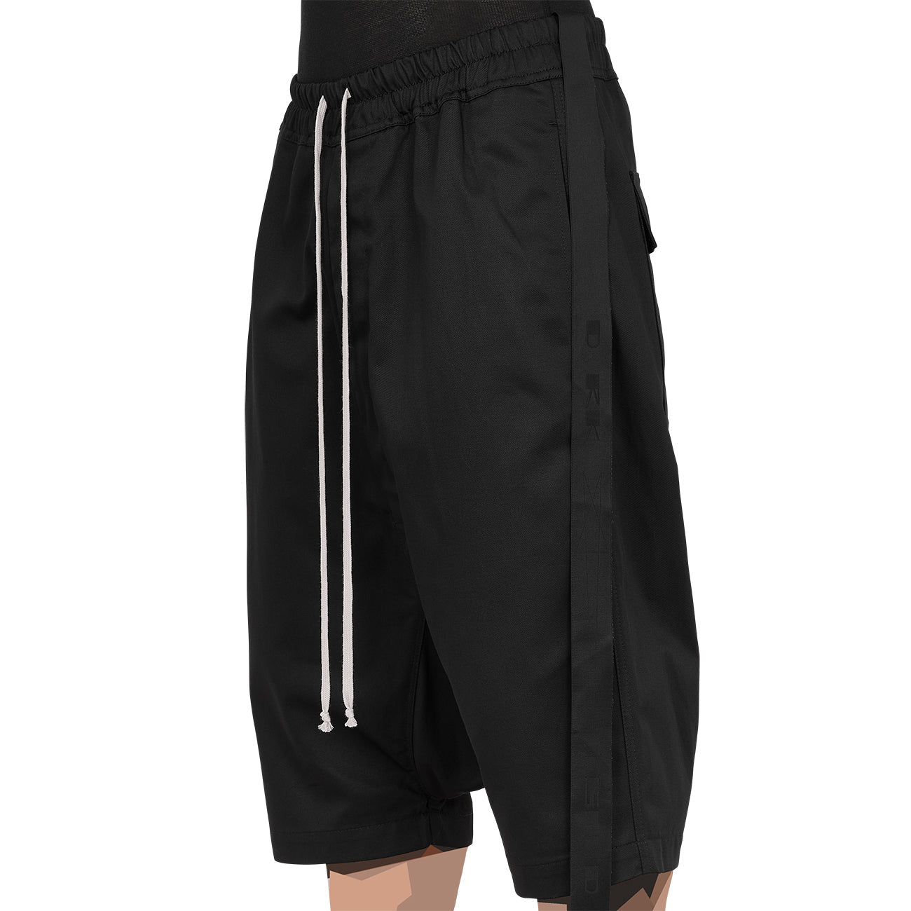 DRAWSTRINGS PODS SHORTS BLACK - RICK OWENS DRKSHDW(リック