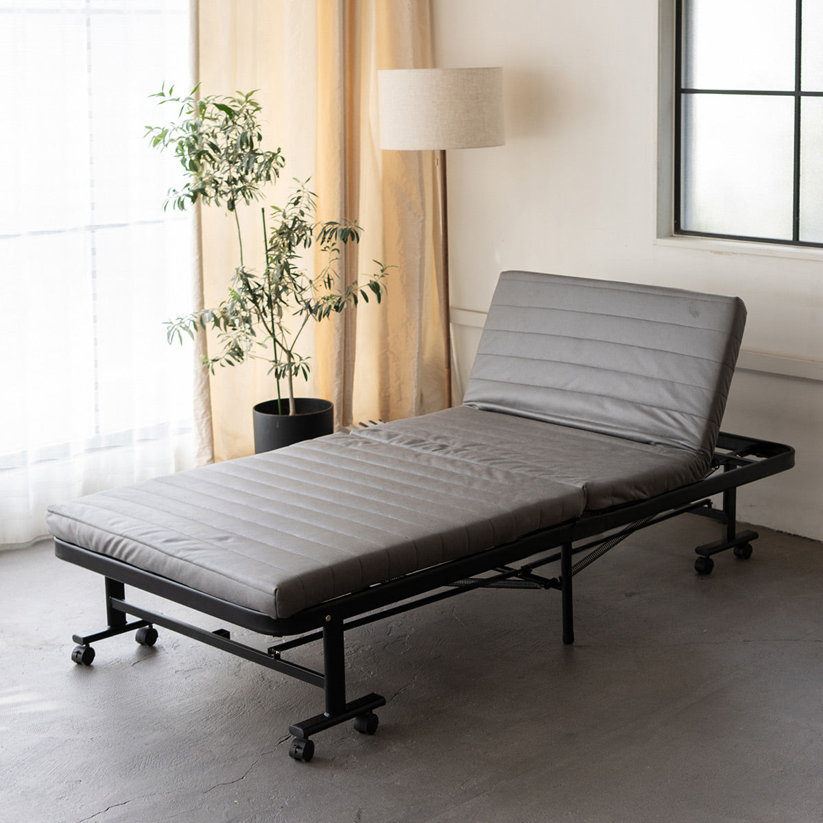 説明書・収納カバー付】エムール MEHOL 折りたたみベッド ハイタイプ