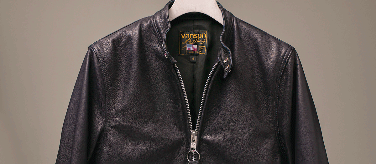 Vanson Special Custom Single Riders Jacket Type-2 ネイビー