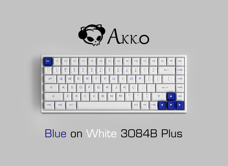 Blue on White 3084B Plus | Akko Official Global Site