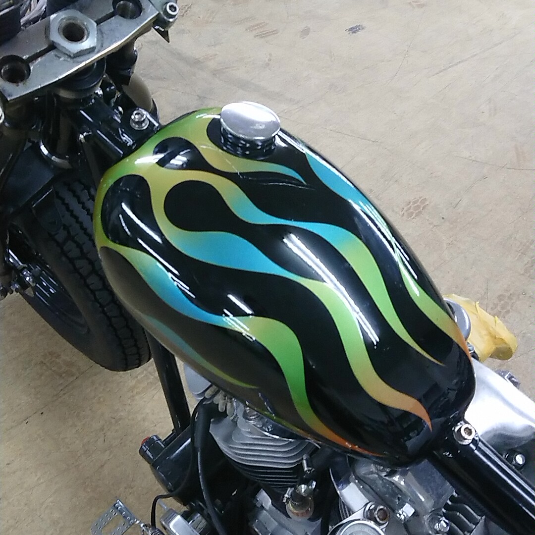 ワンオフ ナロー ピーナッツ タンク エイジング xs650 ショベル