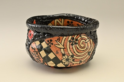 深見文紀 No.059007 黒漫画織部ぐい呑 | えにし庵