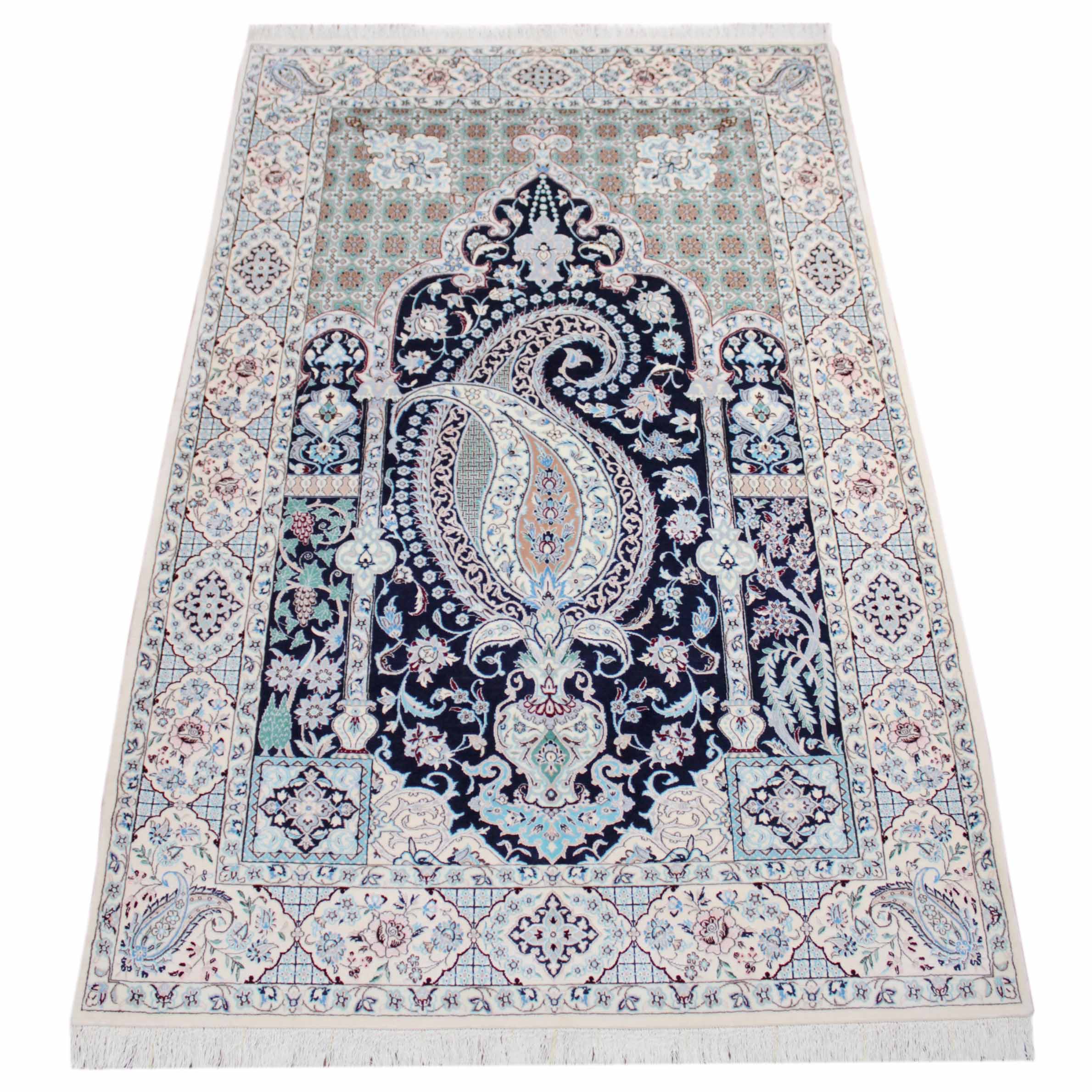 WNDS-67 ナイン産ペルシャ絨毯 203×130cm｜ペルシャ絨毯｜ペルシャ絨毯