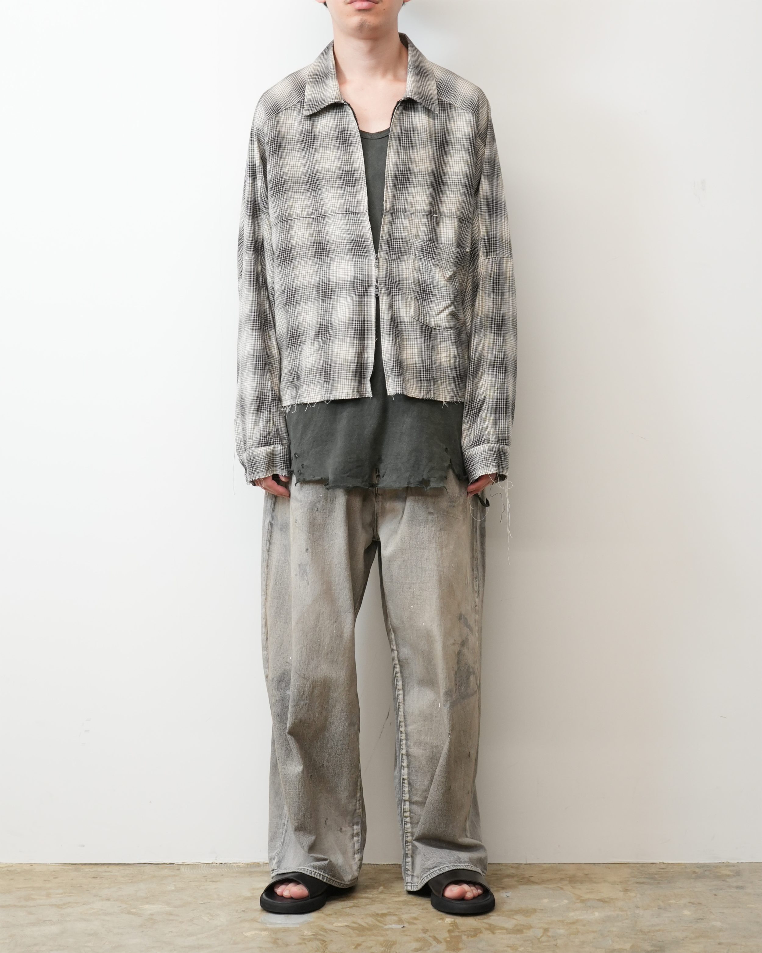 DAMAGE TANK TOP(BLACK)