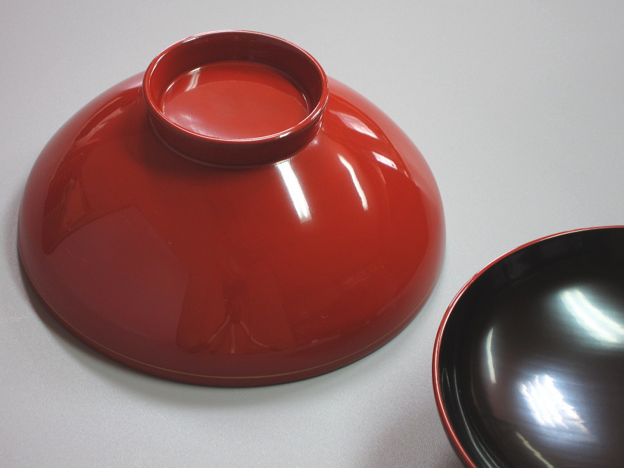 茶道具商(有)越中屋 輪島塗煮物椀 朱塗楓蒔絵 十客揃 輪島塗與畑漆器店