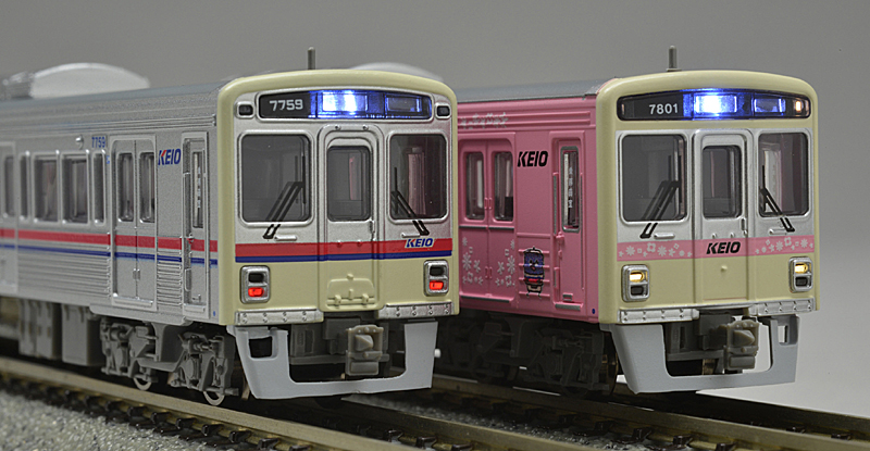 京王 7000系 コルゲート車 新塗装 シングルアーム化 晩年 A-3758