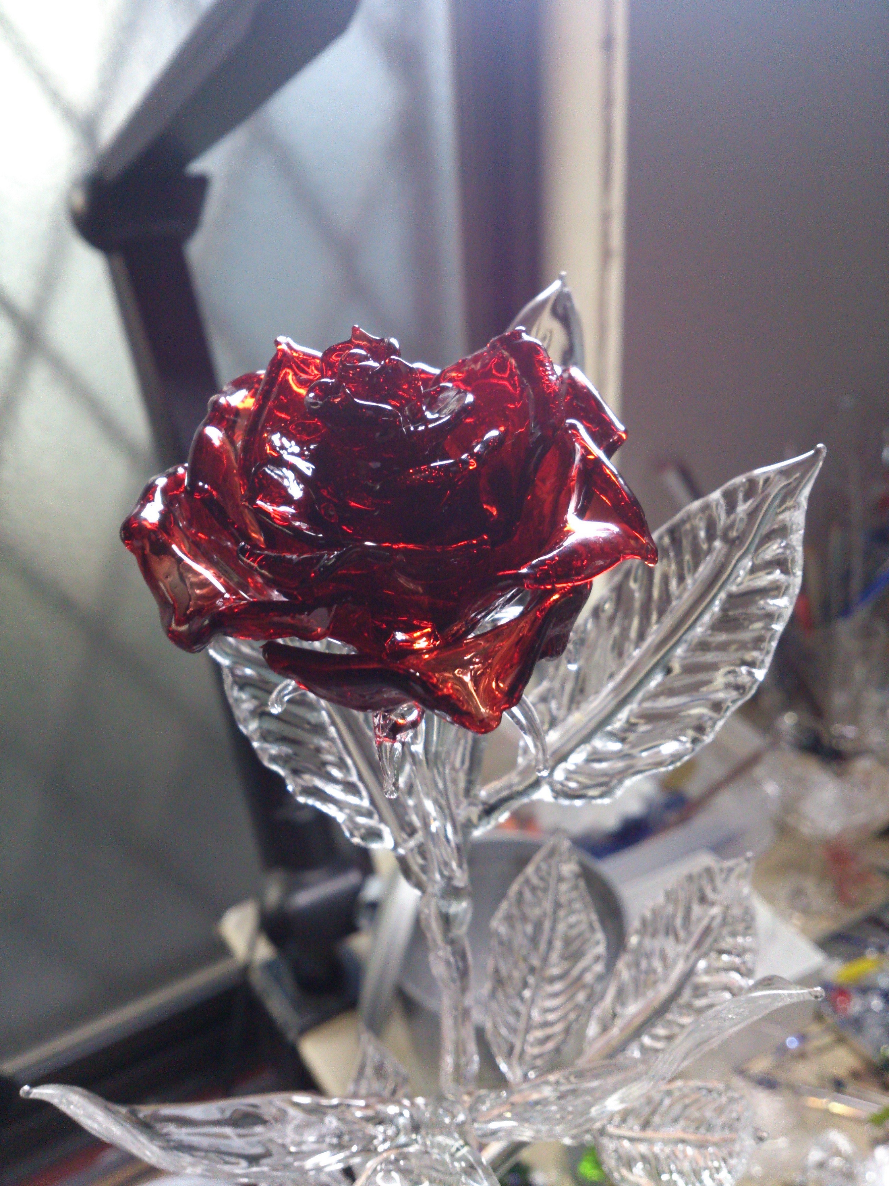 ガラス細工薔薇小いろんな色No. 1〜12 選んでねバラ