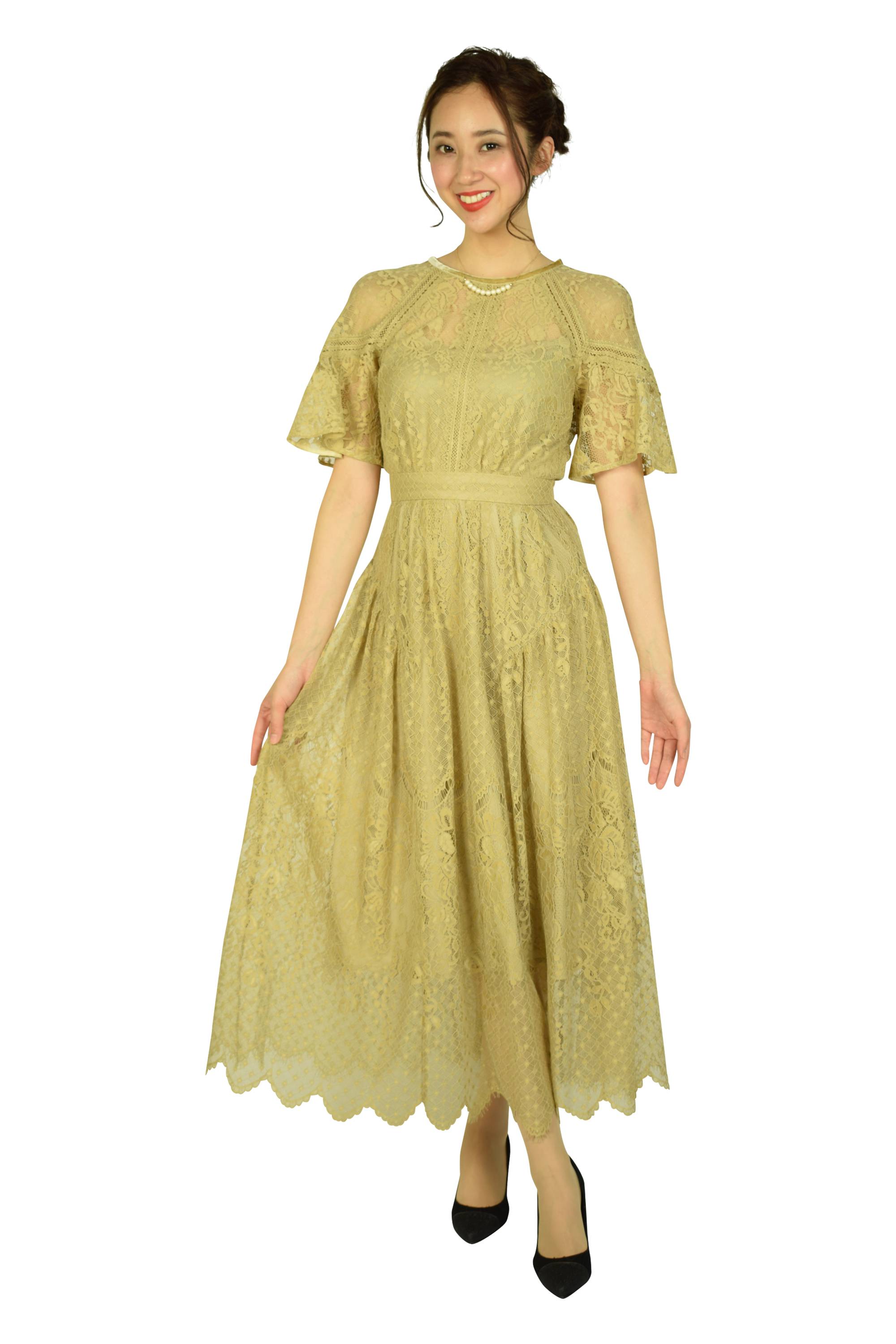 SNIDEL バックシャンイエロードレス (S〜M) をレンタル - 結婚式