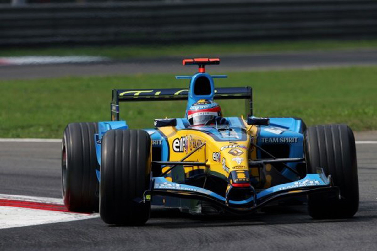 2005 F．アロンソ ルノー R25 直筆サイン入フォト 2005 F．アロンソ