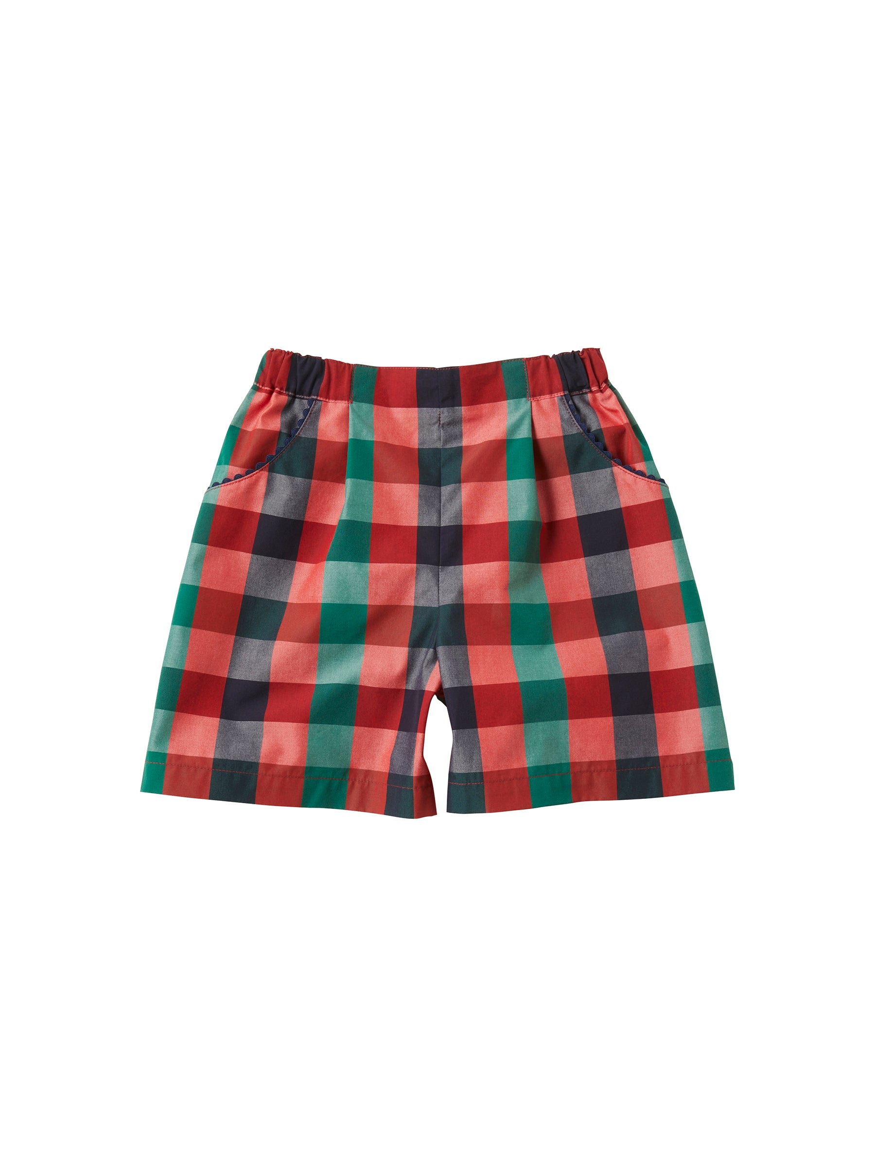 最終価格【美品】ファミリア キュロット 青系チェック 綿100% 起毛 130