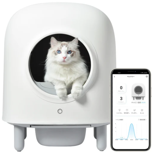 Pety 猫用トイレ ホワイト PURE CAT AUTO TOILET PCAT01-WH 猫用自動