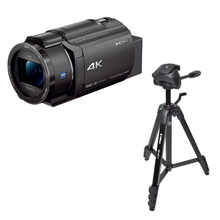 レンタル] ソニー 4Kビデオカメラ FDR-AX45A(ブラウン)＆ 三脚 EX-440