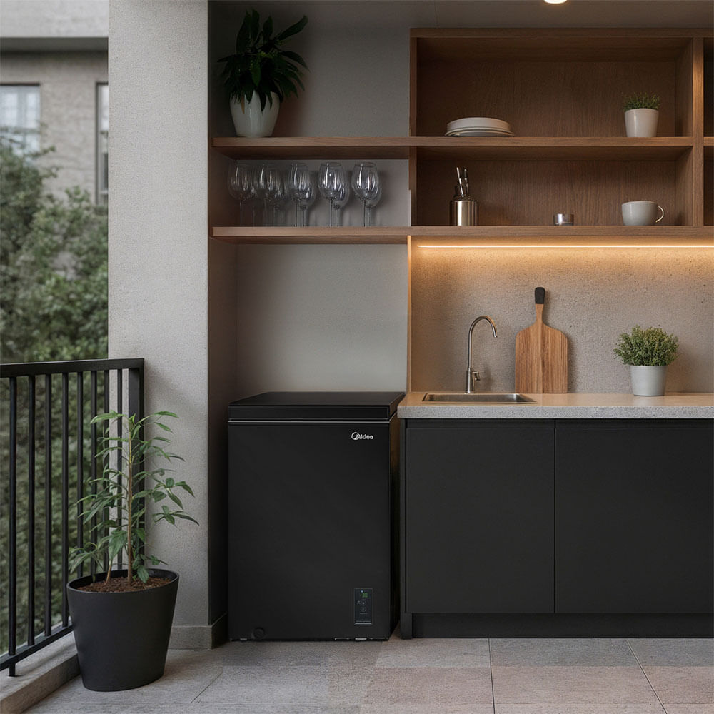 Freezer Horizontal 100L FlexBeer Inverter Bivolt Preto Midea