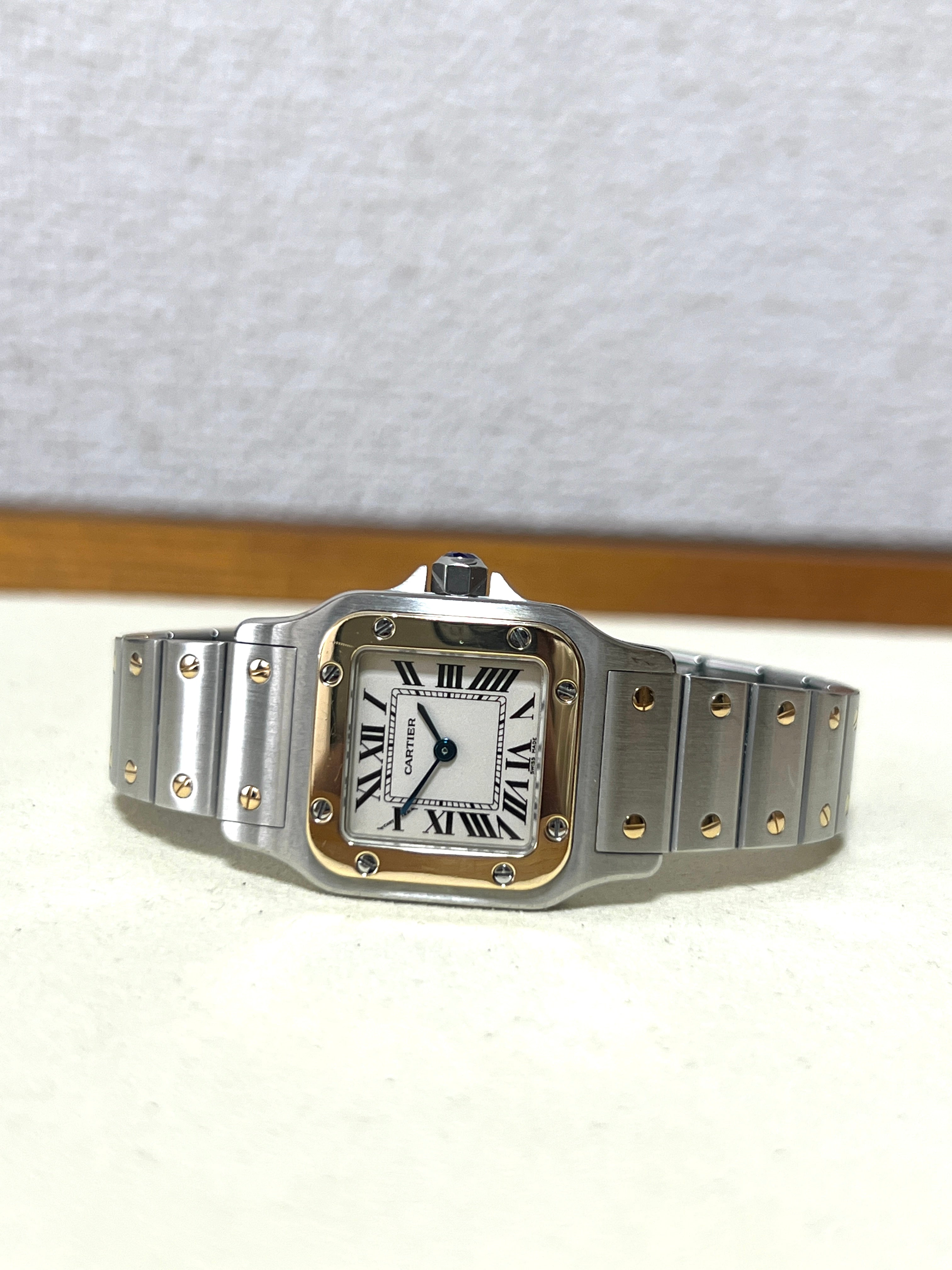 カルティエ CARTIER サントス ガルベSMコンビ 12ミリ2コマ Cartier