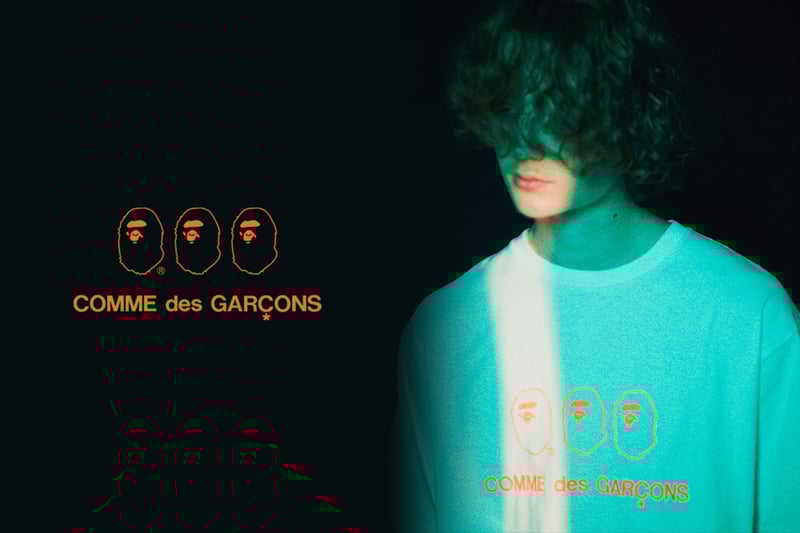 ア ベイシング エイプ®×ギャルソンの新作発売、ネオンカラーの