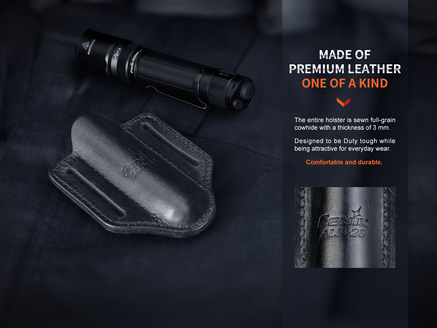 Fenix ALP-20 Open-Top Leather Flashlight Duty Holster – Fenix Store