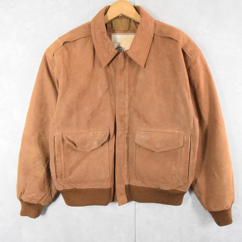 ロ*ク様 G-III レザージャケット A-2 古着 ブラウン 茶色 L G-3