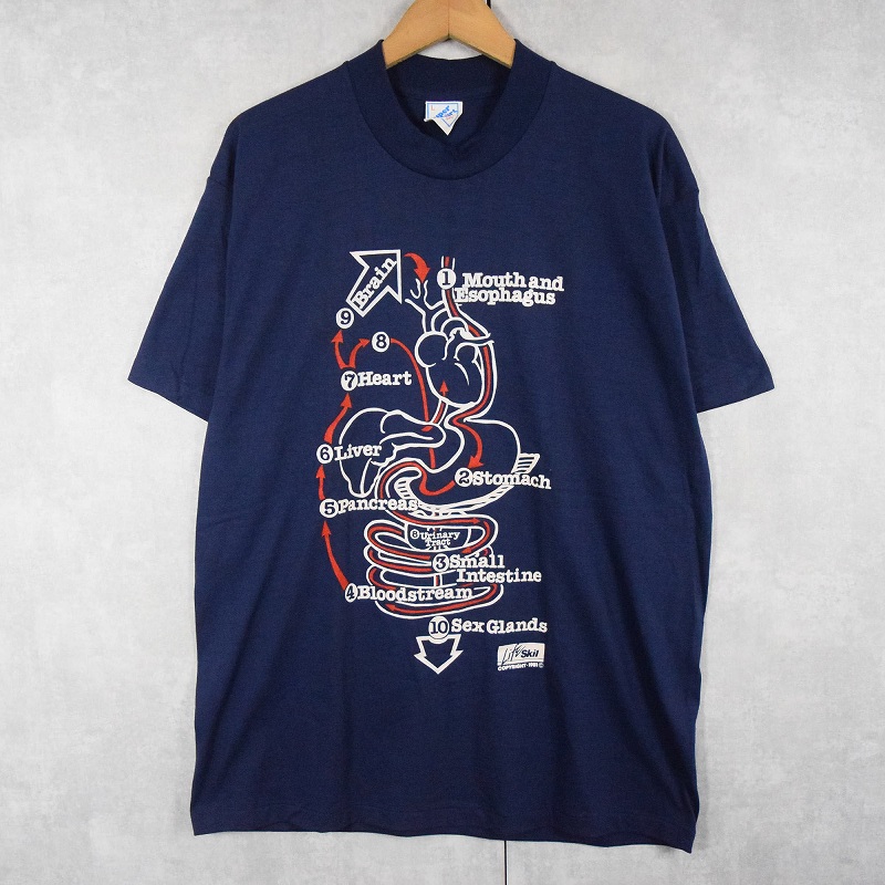 90s 90年代 紺 ネイビー 人体模型 医療 │ヴィテージ古着屋Feeet 通販