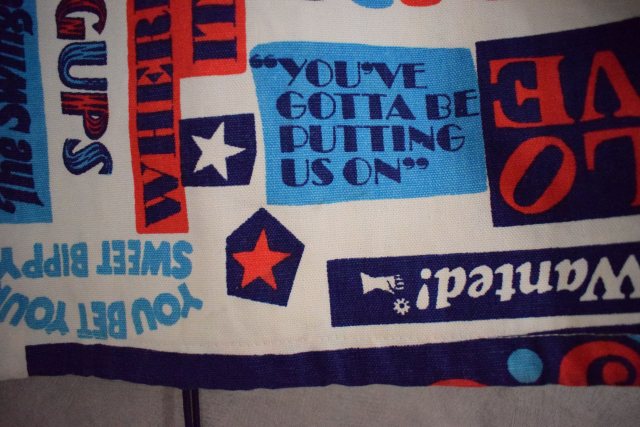 60年代 70年代 総柄 モンスター柄 コットン ノーカラージャケット