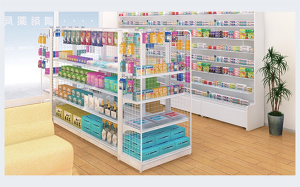 レトロ アリナミンv 店舗什器 備品 昭和 陳列棚 ビンテージ 古道具