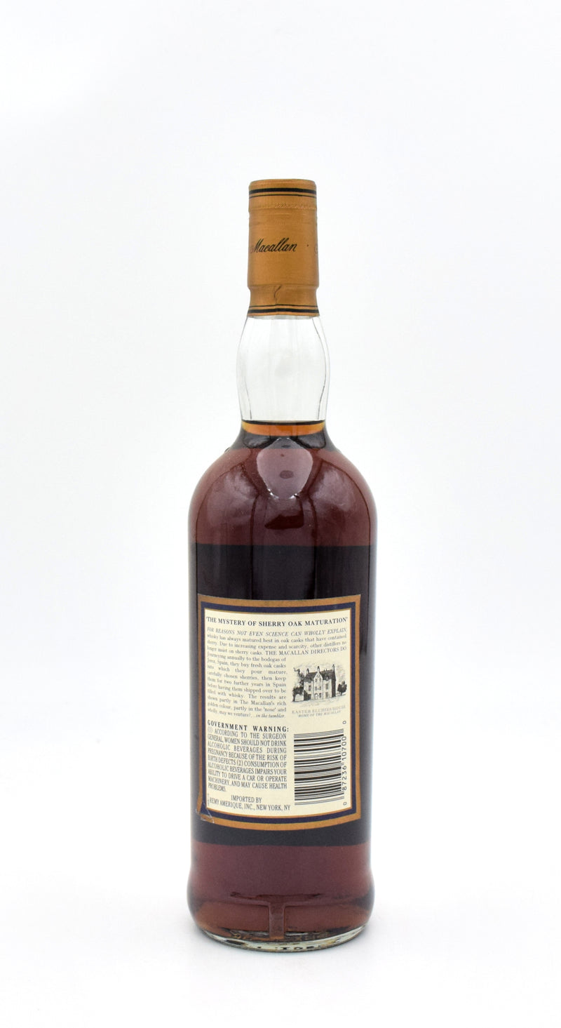 Macallan 18 Year Sherry Oak Scotch Whisky (Distilled in 1983) (No