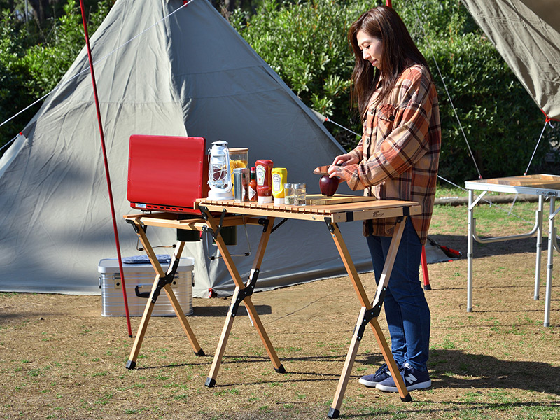 フィールドア ウッドロールキッチンテーブル 中古美品 フィールドア