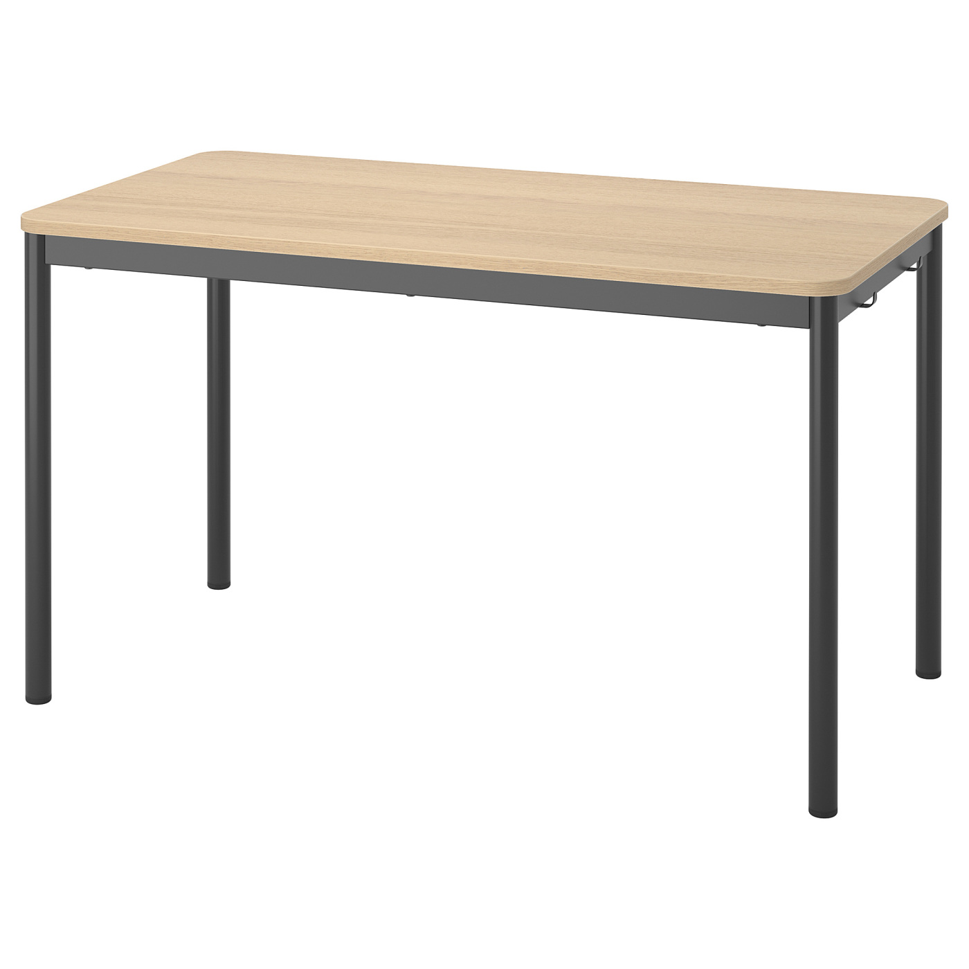 TOMMARYD table white stained oak veneer/anthracite - IKEA