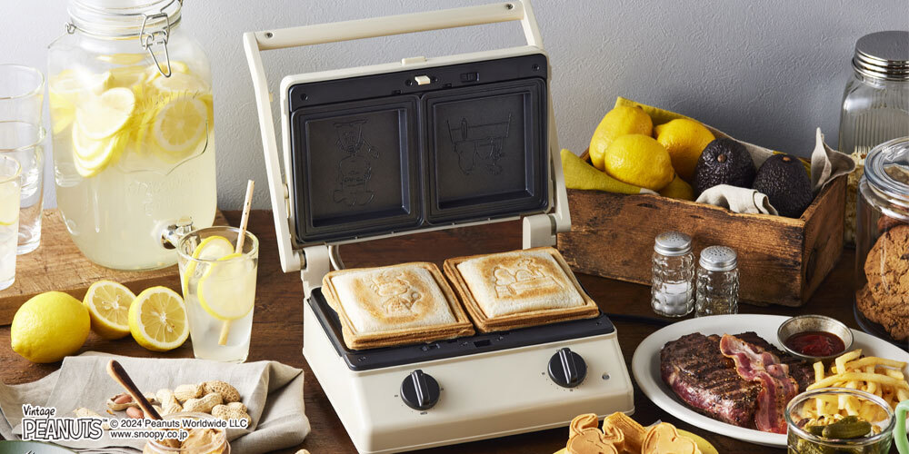 BRUNO PEANUTS スヌーピー ホットサンドメーカー ダブル エクリュ