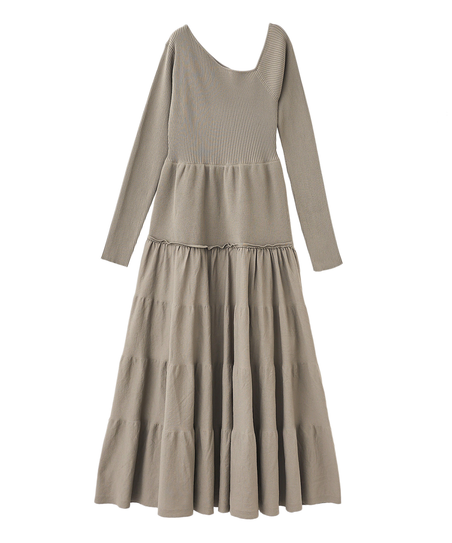 アシメネックティアードニットワンピース｜PETAL ONLINE（ペタル