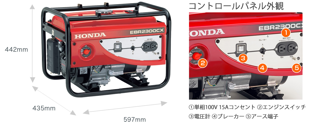 ホンダ(HONDA) スタンダード発電機 EBR2300CX-NK1（旧NKH） 【60Hz