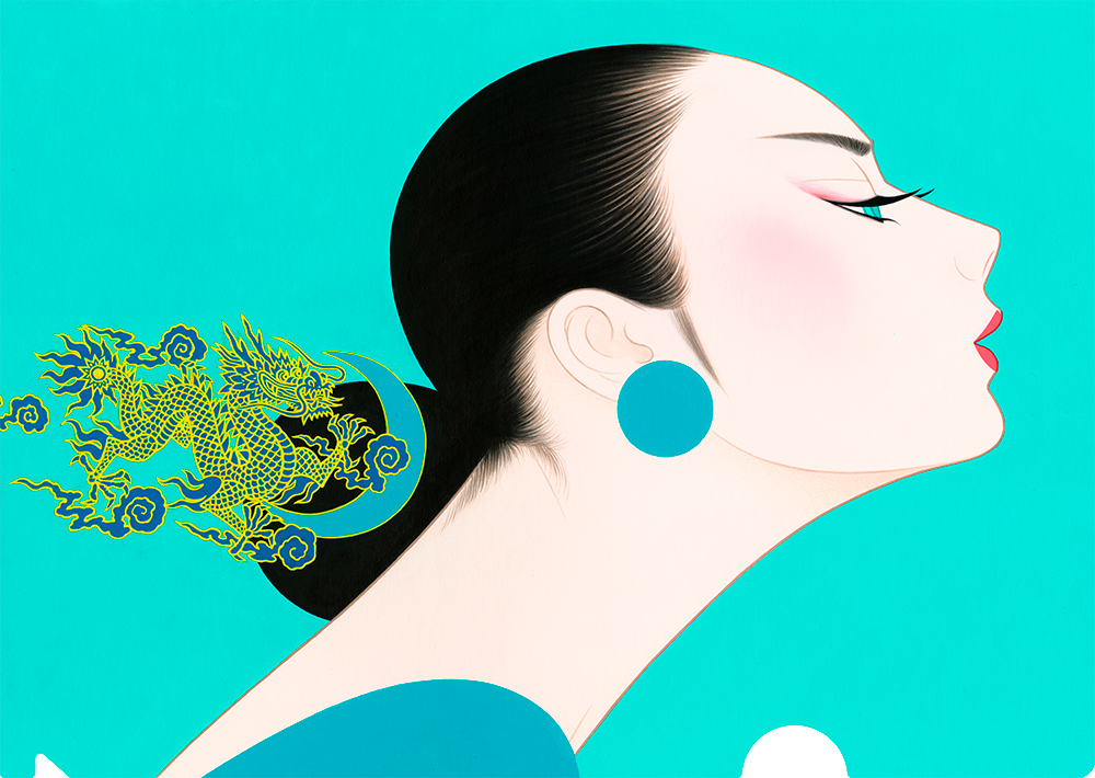 鶴田 一郎 桂 由美 ローズ ユミ Ⅱ 希少 レア 美人画 パズル 完成品 額