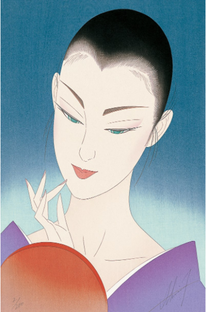 手鏡ブルー | 鶴田一郎アートストア ICHIRO TSURUTA official art store