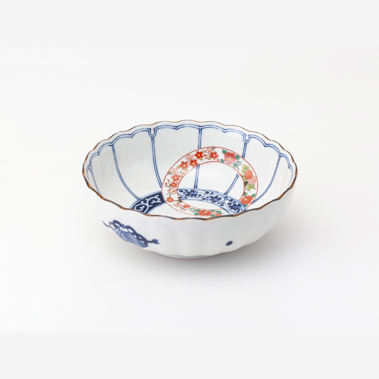 蓋物 丼 鉢 九谷 古伊万里 錦彩 鳳凰 最上手 赤絵 獅子 高台